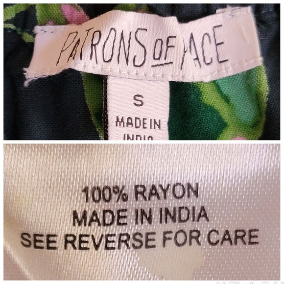 Patrons of Peace Green Floral Maxi Skirt Womens‎ Sz S Tropical Double Slit Long - Picture 8 of 8